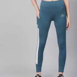 Ankle-length Leggings with Contrast Stripes-image-52