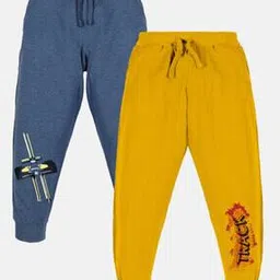 kiddopanti Boys Pack of 2 Joggers with Elasticated Drawstring Waist-picture-34