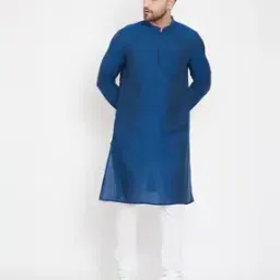 even Buttoned-Up Long Kurta with Pocket-picture-43