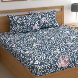 210 TC Printed Double Bed Sheet with Pillow Covers-image-99