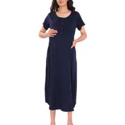 Solid A-line Dress-image-90