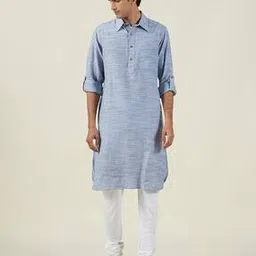 Heathered Print Pathani Kurta-10