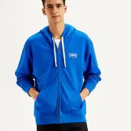Men Relaxed Fit Hooded Sweatshirt with Logo Embroidered-image-28