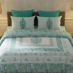 bella casa 180 TC Floral Print Super King-Sized Bedsheet with Pillow Covers-picture-47