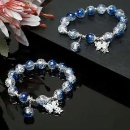 Pack of 2 Girl Pearl Beaded Slip-On Bracelets-image-55
