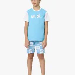 Boys Printed Night Suit Set-image-4
