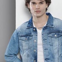 Washed Slim Fit Denim Jacket-47