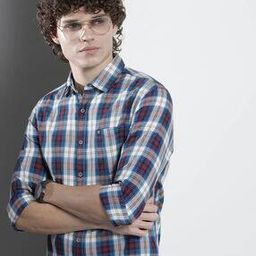 Checked Shirt with Patch Pocket-image-58