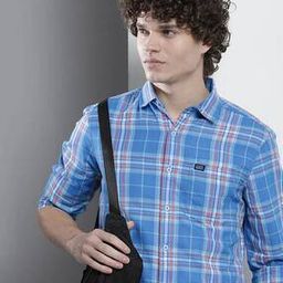 Checked Shirt with Patch Pocket-image-65