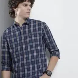 Checked Shirt with Patch Pocket-image-51