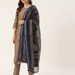 Printed Dupatta with Tassels-49