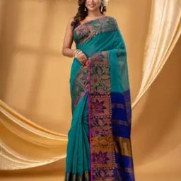 Pushpomala Silk Handloom Cotton Saree-image-8
