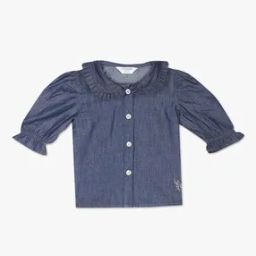 Girls Patterned Regular Fit Denim Shirt-picture-31