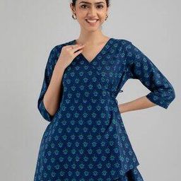 clothing culture Floral Angrakha Kurti-picture-13