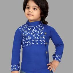 Boys Self-design Regular Fit Shirt-image-0