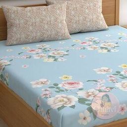 Microfiber Double Floral Fitted Bedsheet-30