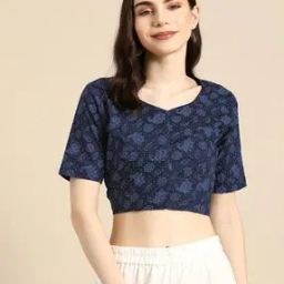 Floral Print Front-Open Blouse-image-53