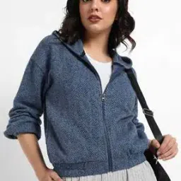 Chevron-Knit Zip-Front Hoodie-image-59