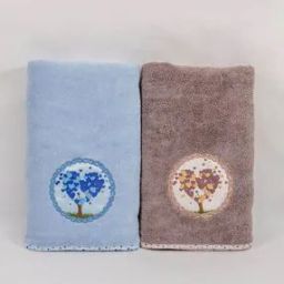 Set of 2 Pure Cotton Bath Towels-48