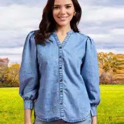  Women Denim Regular Fit Classic Shirt-image-97