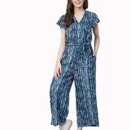 Printed Jumpsuit with Waist Tie-Up-image-65