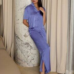 Women Shirt & Pyjamas Set with Insert Pockets-image-56