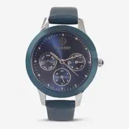 Blue Dial Analogue Fashion Watch with Multi-Dial Function And Leather Strap For Women-5