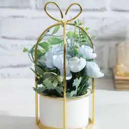 Artificial Flowers & Plant with Metal Stand-49