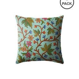 Set of 2 Embroidered Cushion Covers 18" x 18"-31