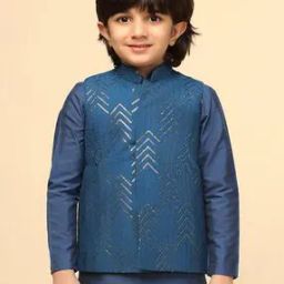 Embellished Waistcoat with Band Collar-image-68