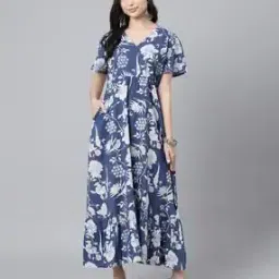 Floral Print Wrap Dress-picture-1
