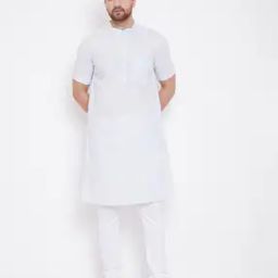 Textured Long Kurta with Patch Pocket-18