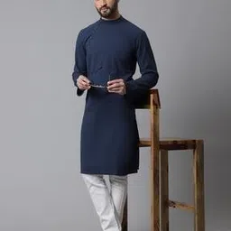 Textured Kurta with Insert Pocket-image-23