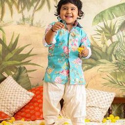 Floral Print Kurta Pyjamas Set-image-94