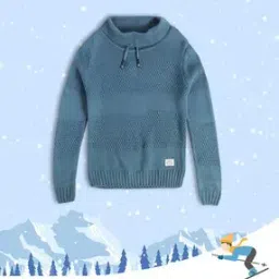 Girls Patterned-Knit Turtleneck Sweatshirt-50