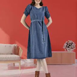 Women A-line Midi Dress-picture-2