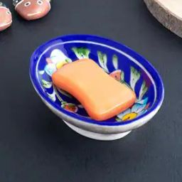 Floral Pattern Ceramic Handmade Soap Dish-16