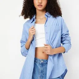 max Women Oversized Striped Shirt-picture-32