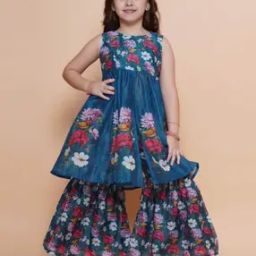 Girls Floral Kurta with Bottomwear-image-97
