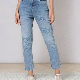 freehand Heavy-Wash Straight Fit Distressed Jeans-picture-40