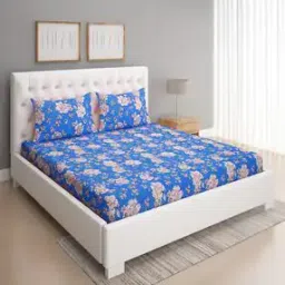 Floral Printed Queen Size Bedsheet-39