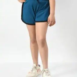 Girls High Rise Cotton Shorts-picture-28