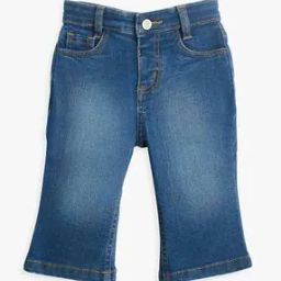 Girls Lightly Washed Denim Flared Jeans-image-24