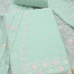  Women Embroidery Unstitched Dress Material-image-62