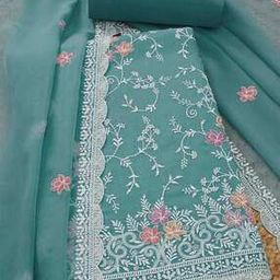 Women Embroidered 3-Piece Unstitched Dress Material-image-86