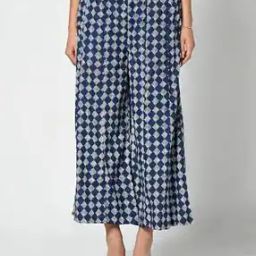 Women Geometric Print Palazzos with Slip Pockets-picture-11