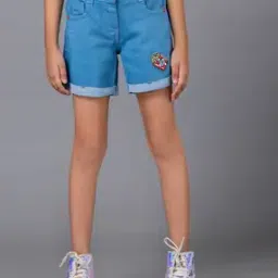 Girls Washed Regular Fit Denim Shorts-picture-37