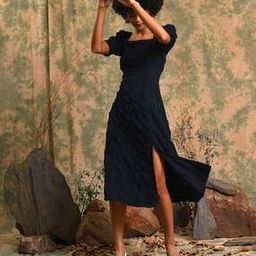 Solid Square Neck Dress-image-13