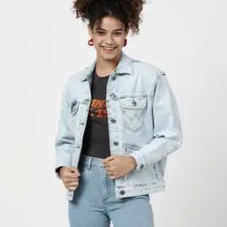Heavily Washed Jacket with Flap Pockets-picture-6