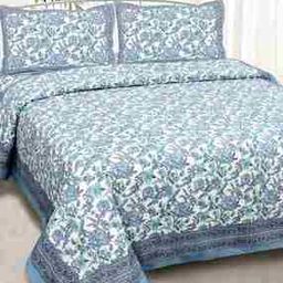 Floral Print 240 TC King Size Cotton Bedsheet-41